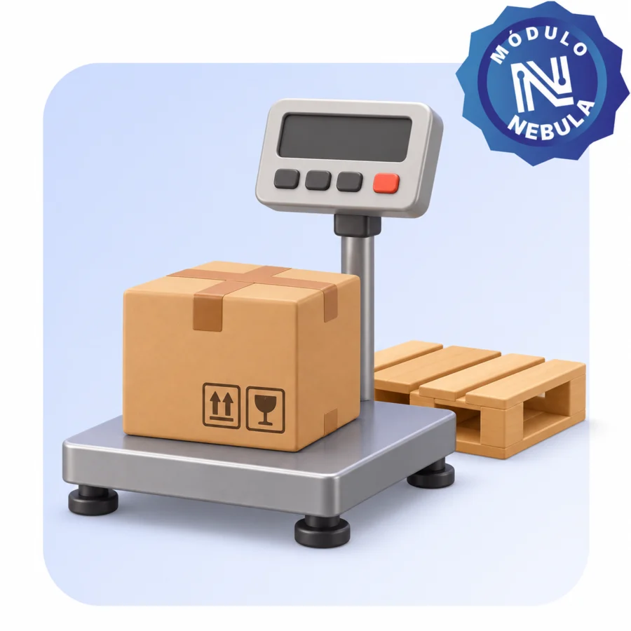 Ilustración del módulo Nébula: Pesaje en transferencias de inventario con Odoo